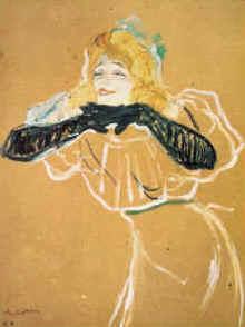  Henri  Toulouse-Lautrec Yvette Guilbert Sweden oil painting art